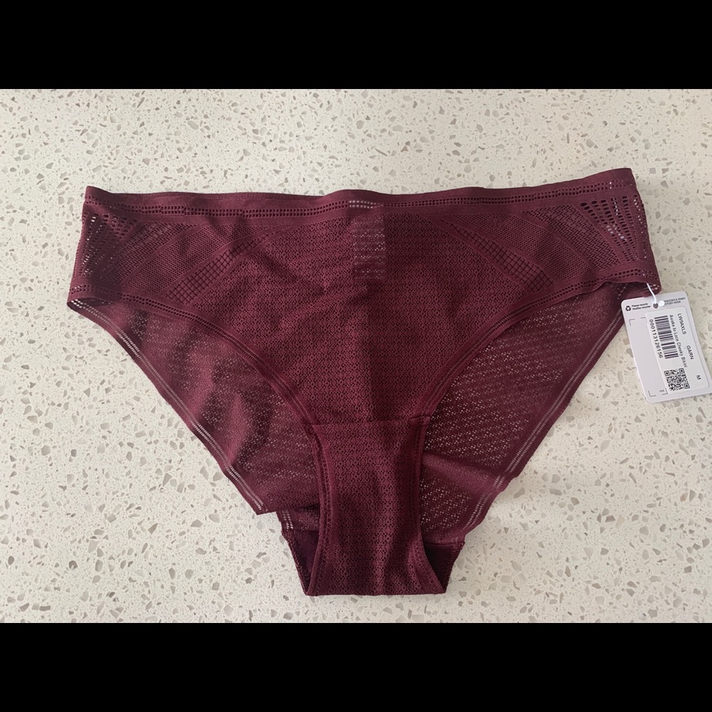 Lululemon Awake to Lace Ckeeky Bikini in Garnet